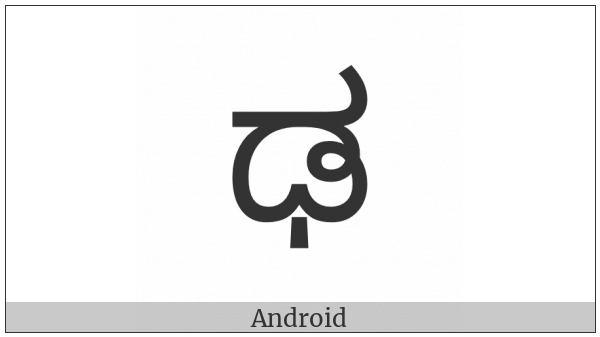 Kannada Letter Ddha on various operating systems