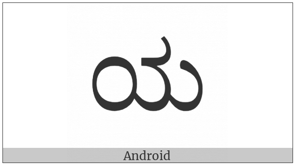 Kannada Letter Ya on various operating systems