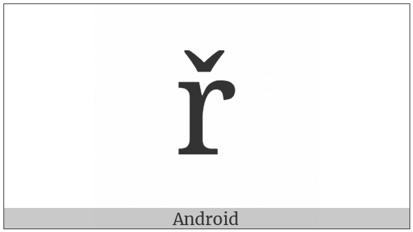 Latin Small Letter R With Caron on various operating systems