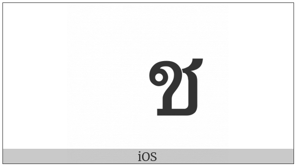 Thai Character Cho Chang on various operating systems