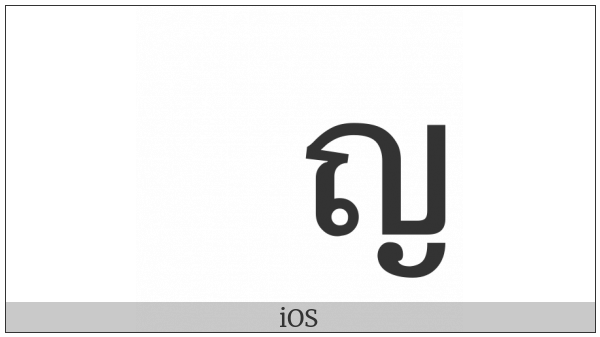 Thai Character Yo Ying on various operating systems