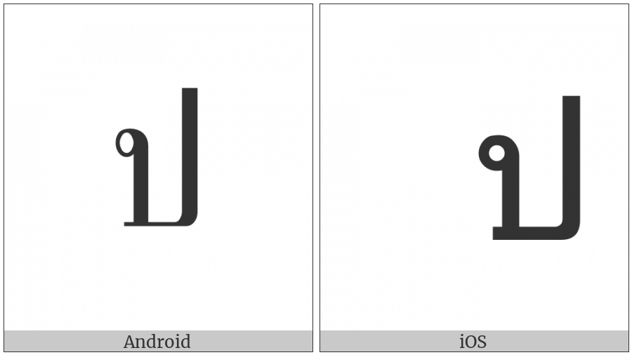 Thai Character Po Pla on various operating systems