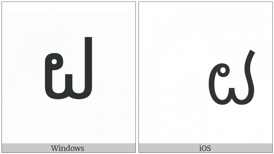 Lao Letter Fo Tam on various operating systems