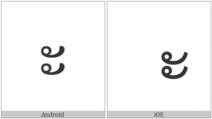 Lao Vowel Sign A on various operating systems