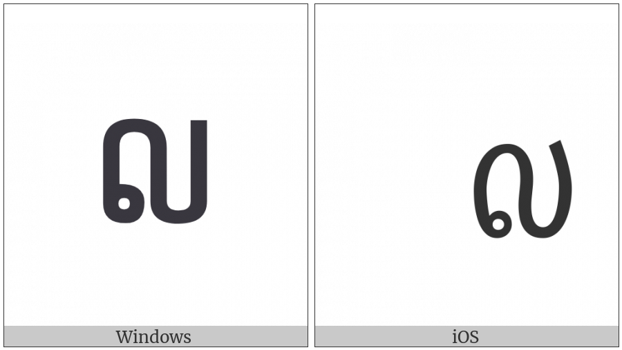 Lao Digit Nine on various operating systems