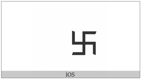 Right-Facing Svasti Sign on various operating systems