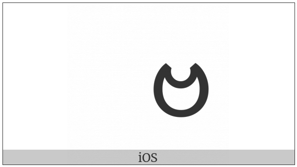 Myanmar Letter Ba on various operating systems
