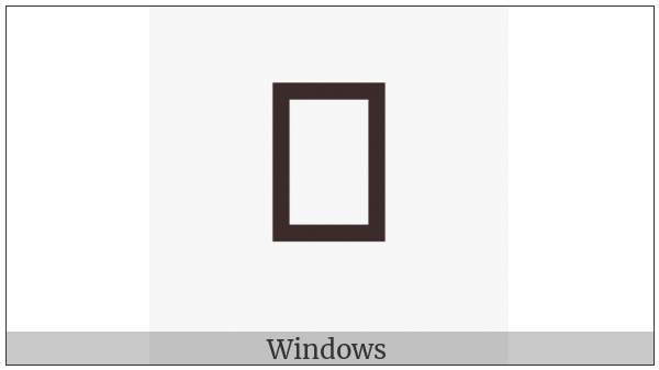 Yi Syllable Tu on various operating systems