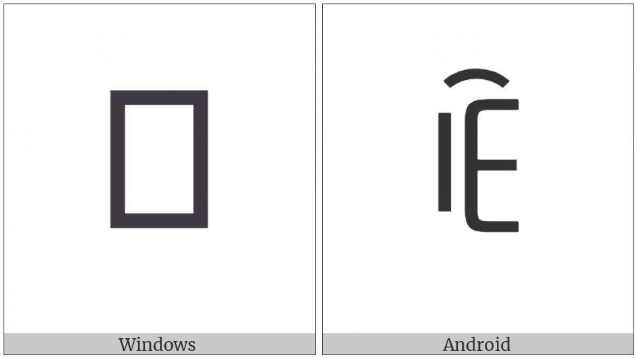 Yi Syllable Zhyrx on various operating systems