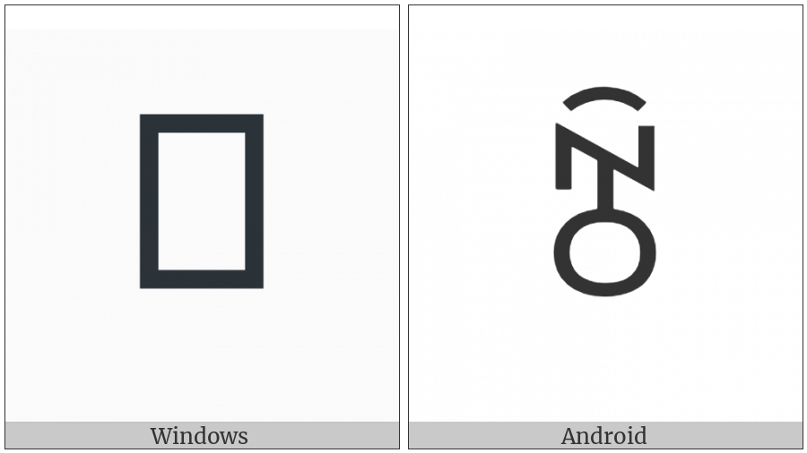 Yi Syllable Chyx on various operating systems