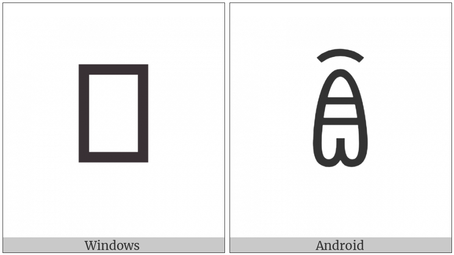 Yi Syllable Rrox on various operating systems