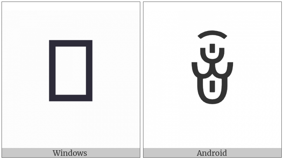 Yi Syllable Shox on various operating systems