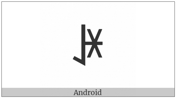 Yi Syllable Qie on various operating systems