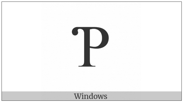 Latin Capital Letter P With Hook on various operating systems