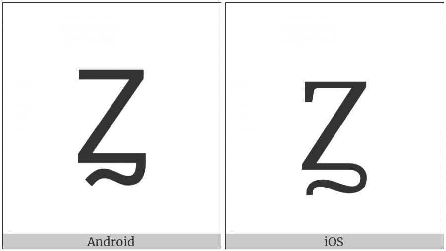 Cyrillic Capital Letter Zemlya on various operating systems