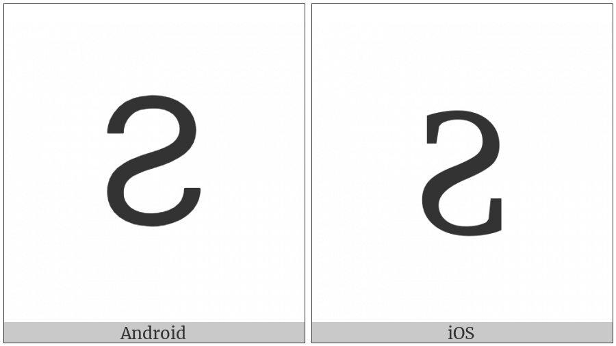 Cyrillic Capital Letter Reversed Dze on various operating systems