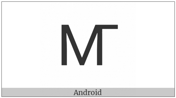 Cyrillic Capital Letter Soft Em on various operating systems