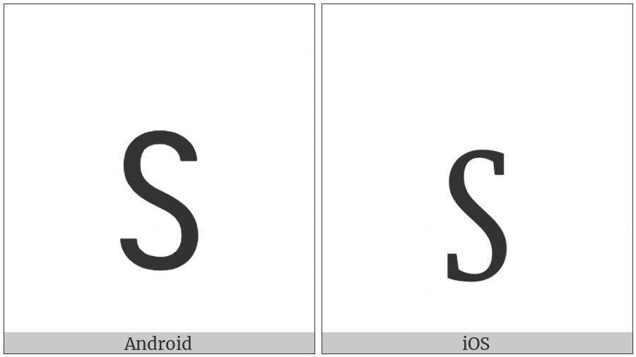 Cyrillic Small Letter Dzwe on various operating systems