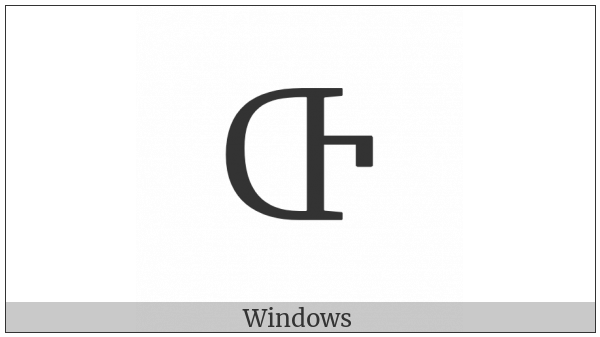 Georgian Capital Letter Tan on various operating systems