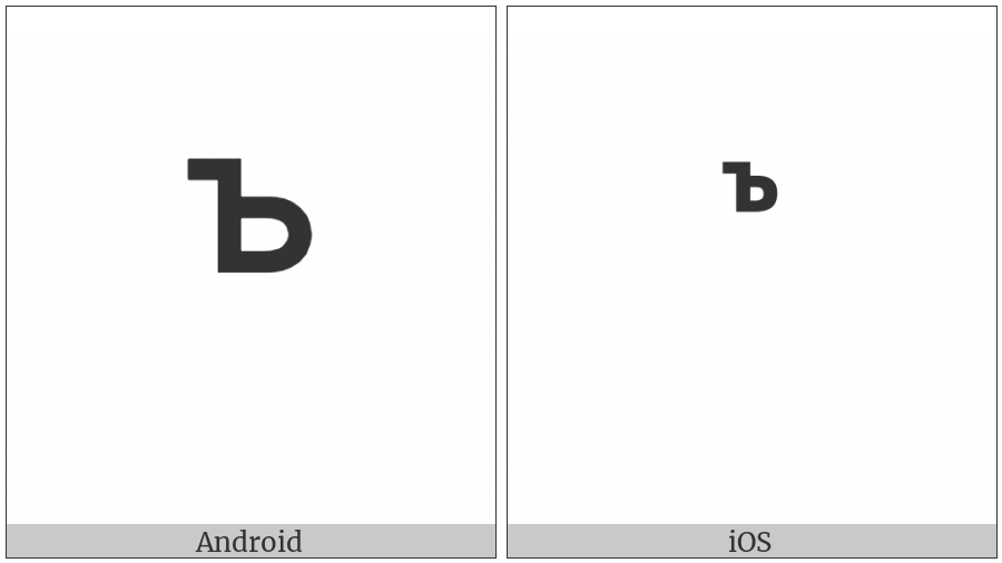 Modifier Letter Cyrillic Hard Sign on various operating systems