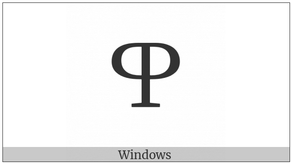 Georgian Capital Letter Phar on various operating systems