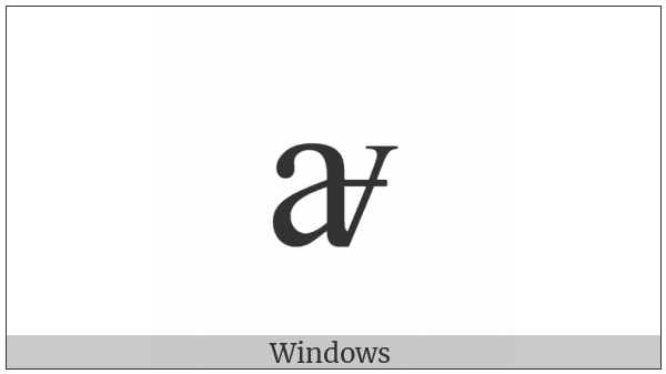 Latin Small Letter Av With Horizontal Bar on various operating systems