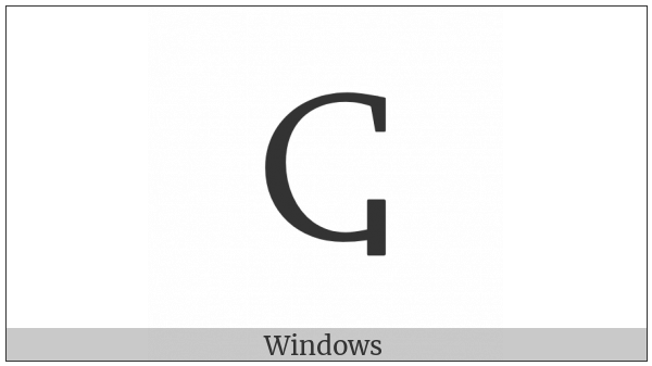 Georgian Capital Letter Can on various operating systems