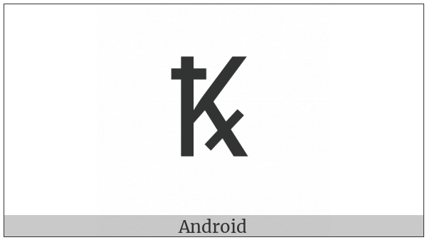Latin Capital Letter K With Stroke And Diagonal Stroke on various operating systems