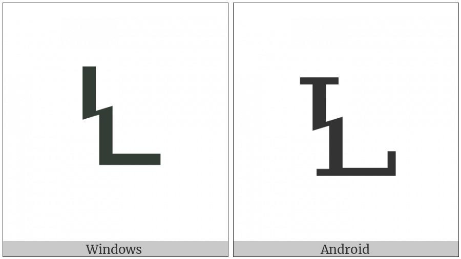 Latin Capital Letter Broken L on various operating systems