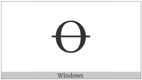 Latin Capital Letter O With Long Stroke Overlay on various operating systems
