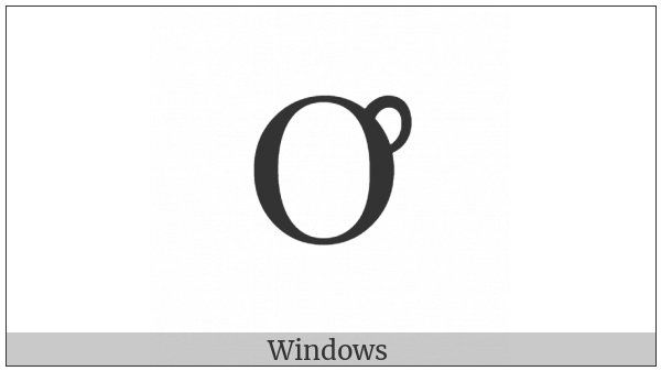 Latin Capital Letter O With Loop on various operating systems