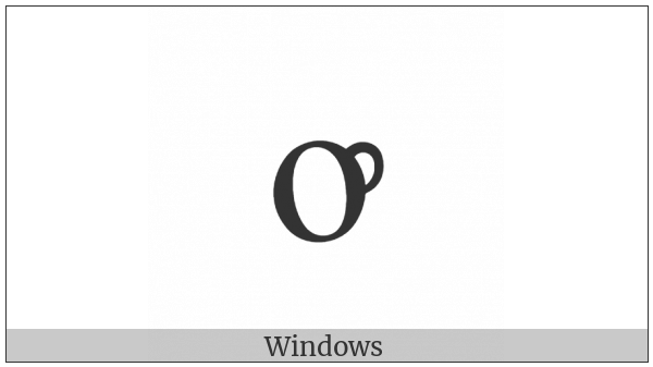 Latin Small Letter O With Loop on various operating systems