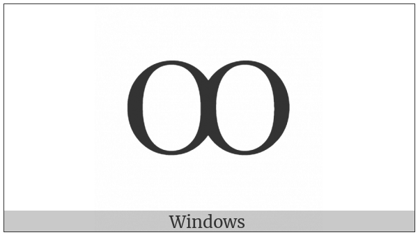Latin Capital Letter Oo on various operating systems