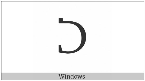 Georgian Capital Letter Hie on various operating systems