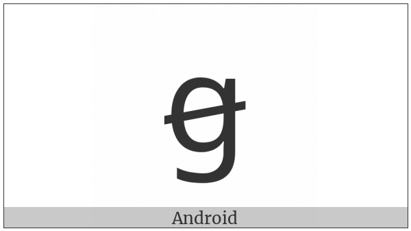 Latin Small Letter G With Oblique Stroke on various operating systems