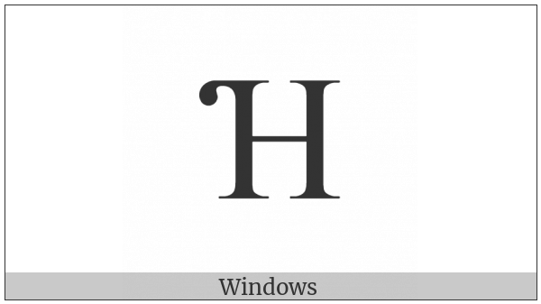 Latin Capital Letter H With Hook on various operating systems