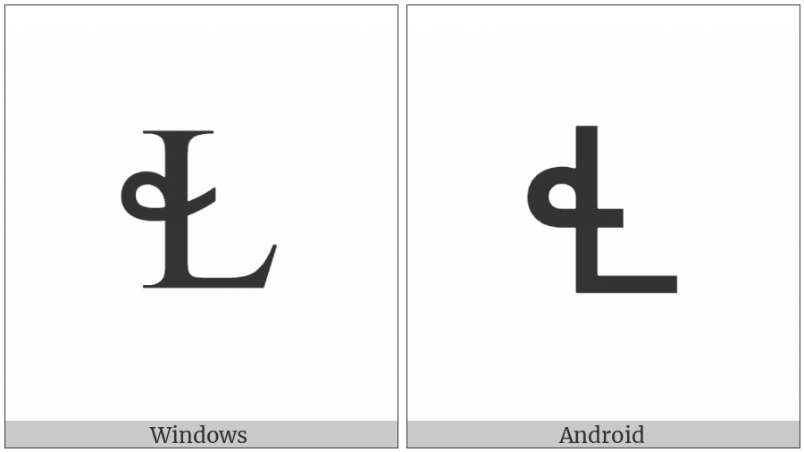 Latin Capital Letter L With Belt on various operating systems