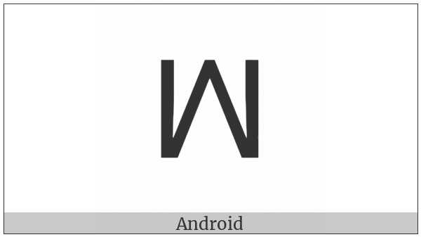 Latin Epigraphic Letter Inverted M on various operating systems