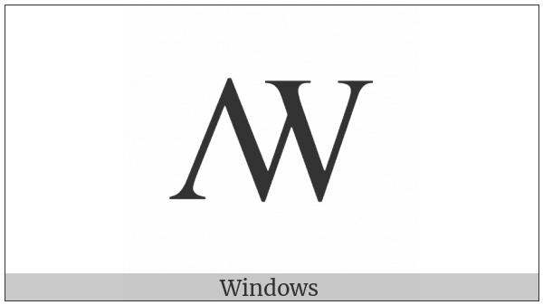 Latin Epigraphic Letter Archaic M on various operating systems