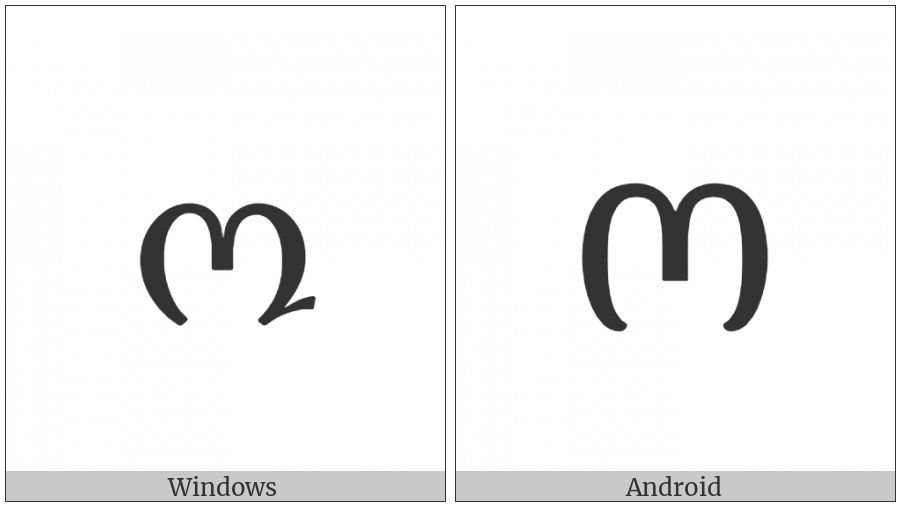 Georgian Letter On on various operating systems