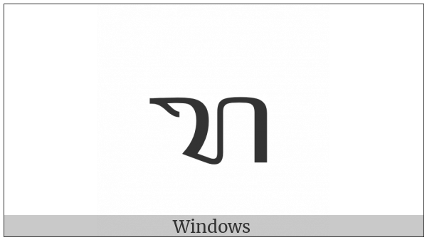 Javanese Letter Ra on various operating systems