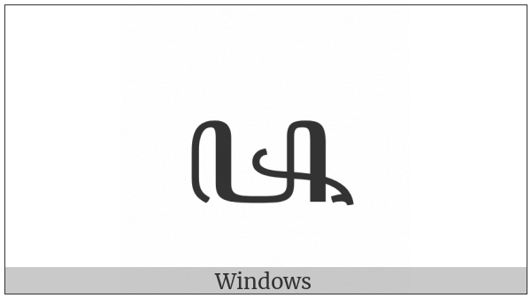 Javanese Letter Sa Mahaprana on various operating systems