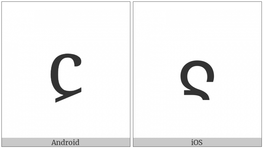 Georgian Letter Ain on various operating systems