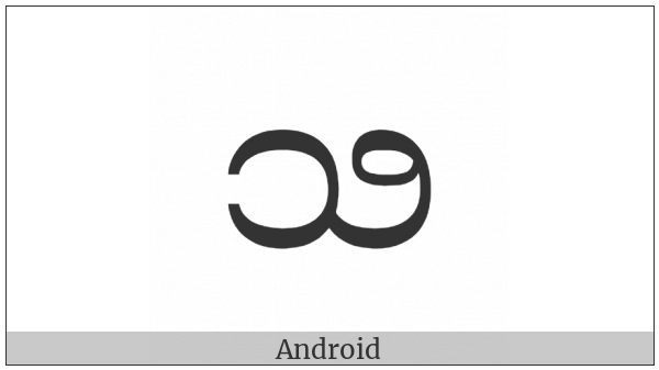 Myanmar Letter Shan Jha on various operating systems