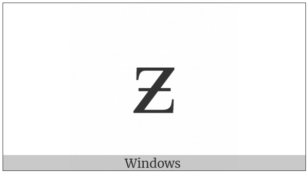 Latin Small Letter Z With Stroke on various operating systems