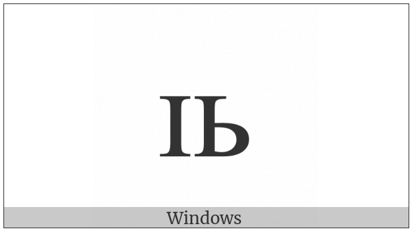 Latin Small Letter Sakha Yat on various operating systems