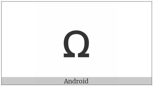 Greek Letter Small Capital Omega on various operating systems
