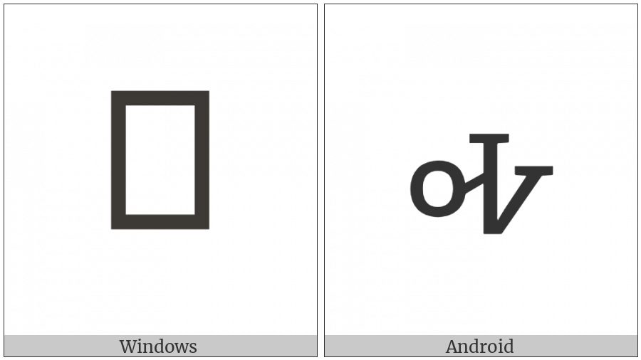 Cherokee Small Letter Ha on various operating systems