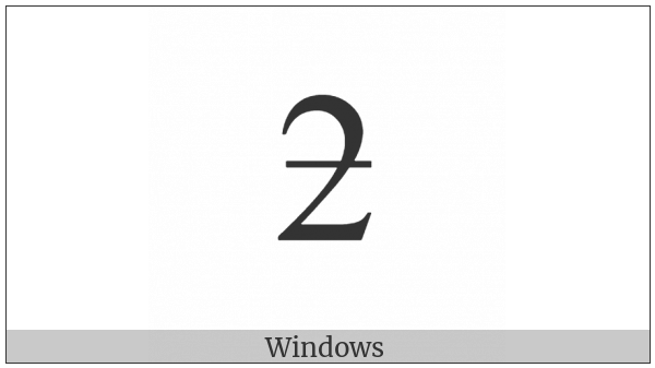 Latin Letter Two With Stroke on various operating systems