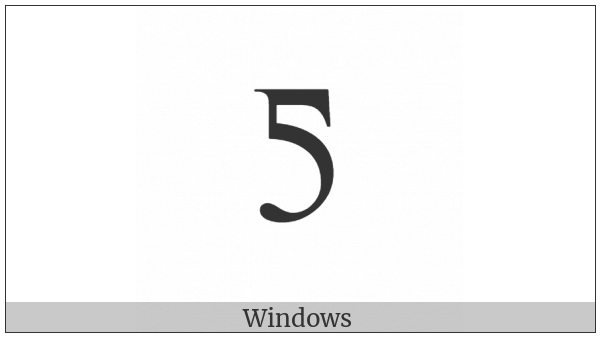 Latin Capital Letter Tone Five on various operating systems